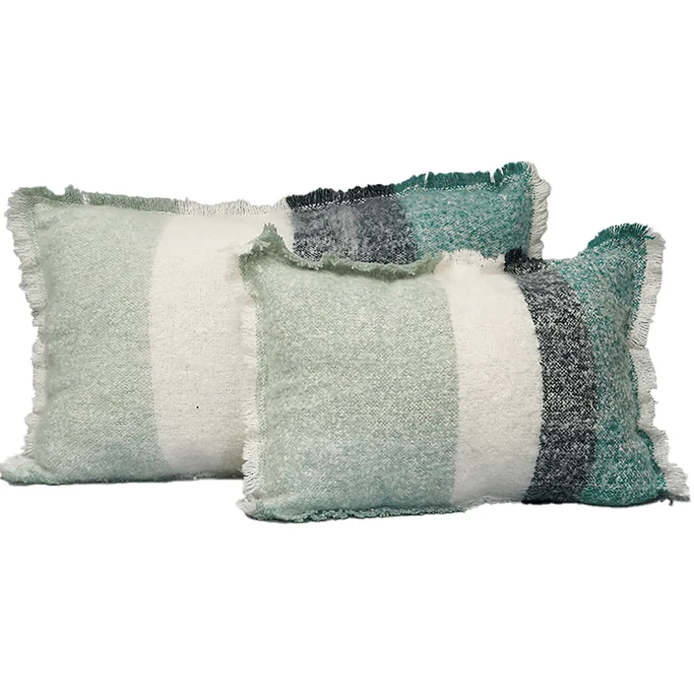 Coussin en laine céladon 40x60cm - Calypso