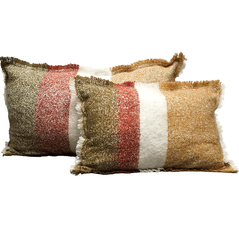 Coussin en laine kaki 40x60cm - Calypso