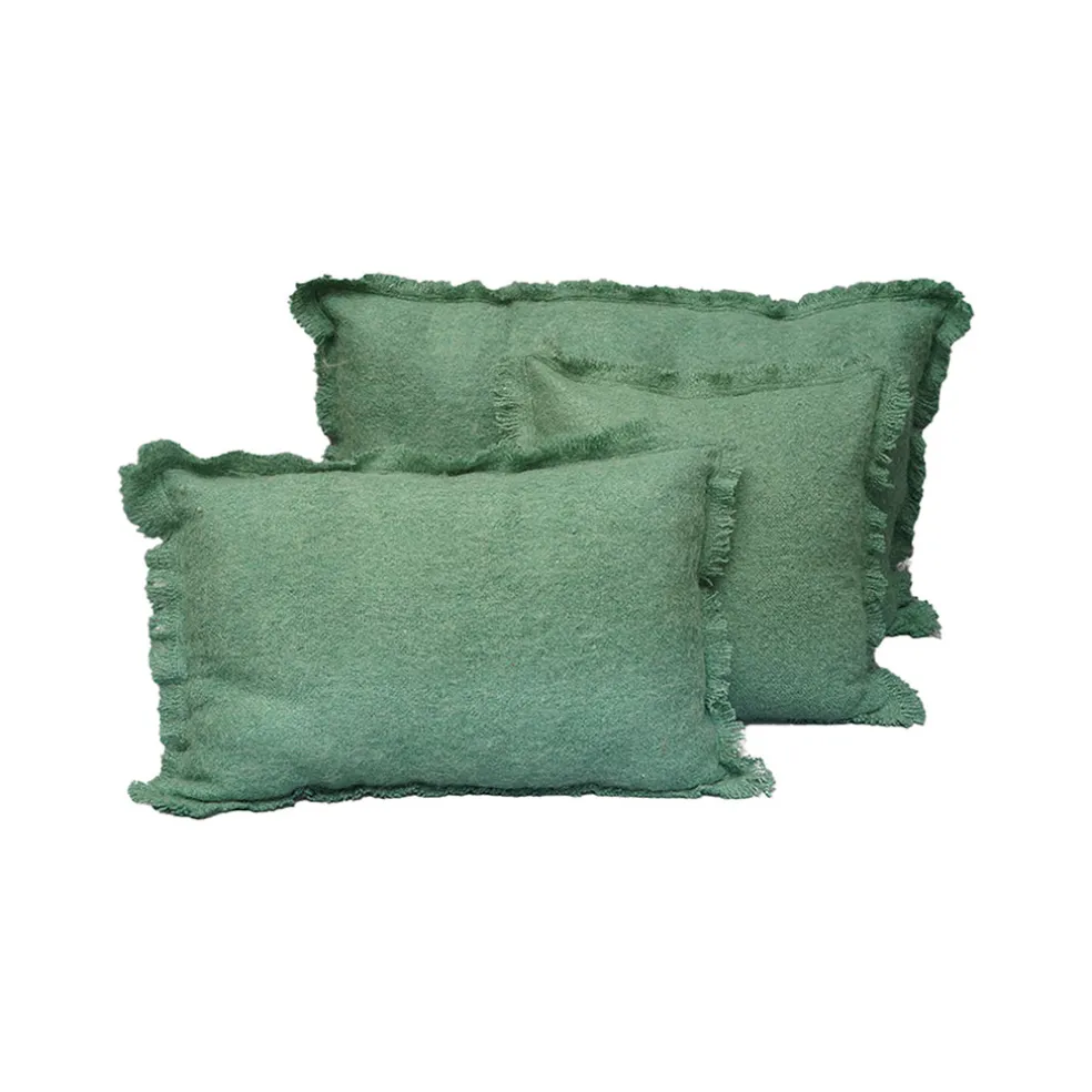 Coussin en laine sauge 40x60cm - Aspen