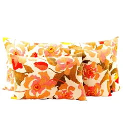 Coussin en lin et coton bois de rose 45x45cm - Ibiza