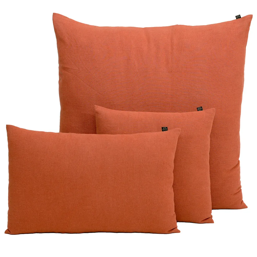 Coussin en lin et coton terre brulée 45x45cm - Figari