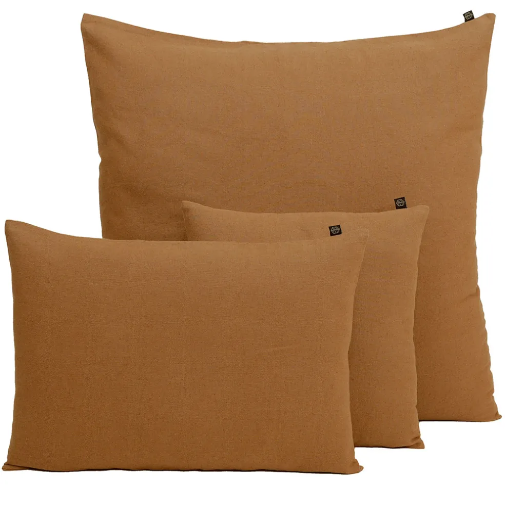 Coussin en lin et coton tabac 40x60cm - Figari
