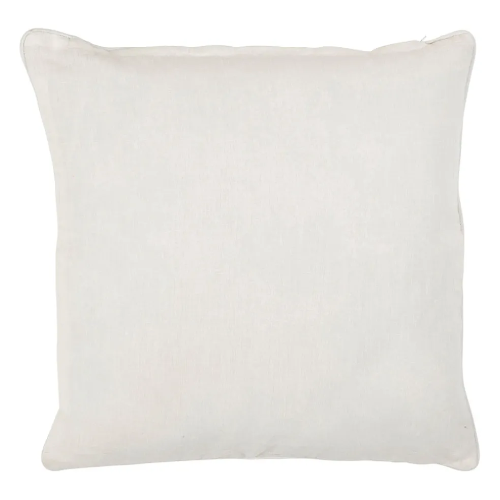 Coussin en lin fleur des champs rose et blanc 45x45cm - Louise