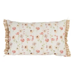 Coussin en lin fleur des champs 50x30cm - Louise