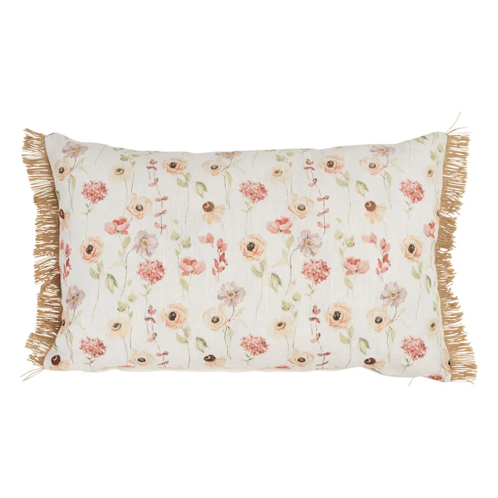 Coussin en lin fleur des champs 50x30cm - Louise