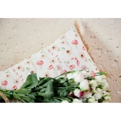Coussin en lin fleur des champs 50x30cm - Louise