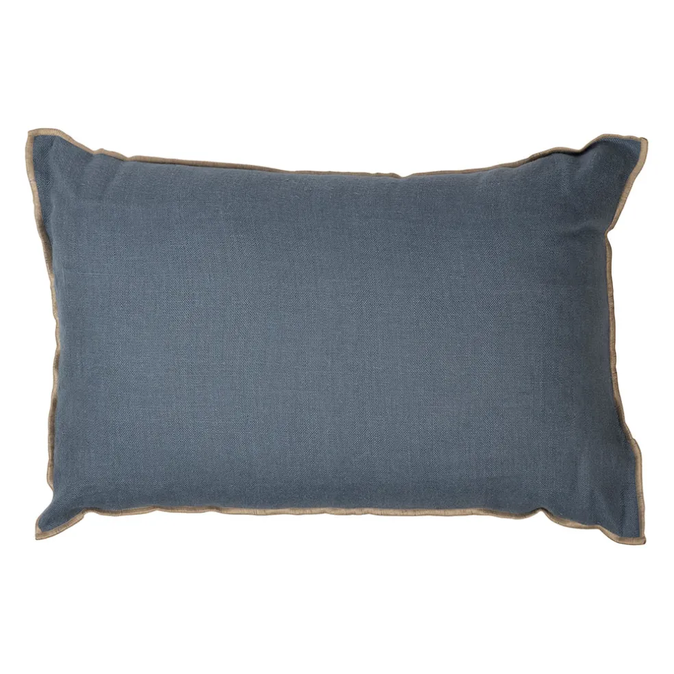 Coussin en lin turquin 60x40cm - Chennai