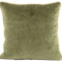 Coussin en velour kaki 45x45cm - Delhi