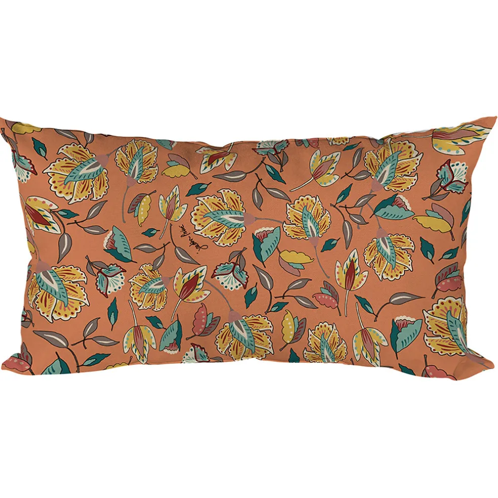 Coussin extérieur en coton terracotta 50x30cm - Kerala