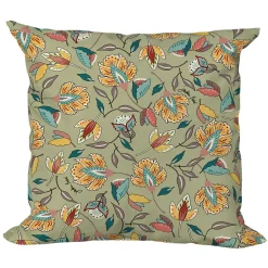 Coussin extérieur en coton vert 50x50cm - Kerala