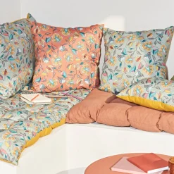 Coussin extérieur en coton vert 50x50cm - Kerala