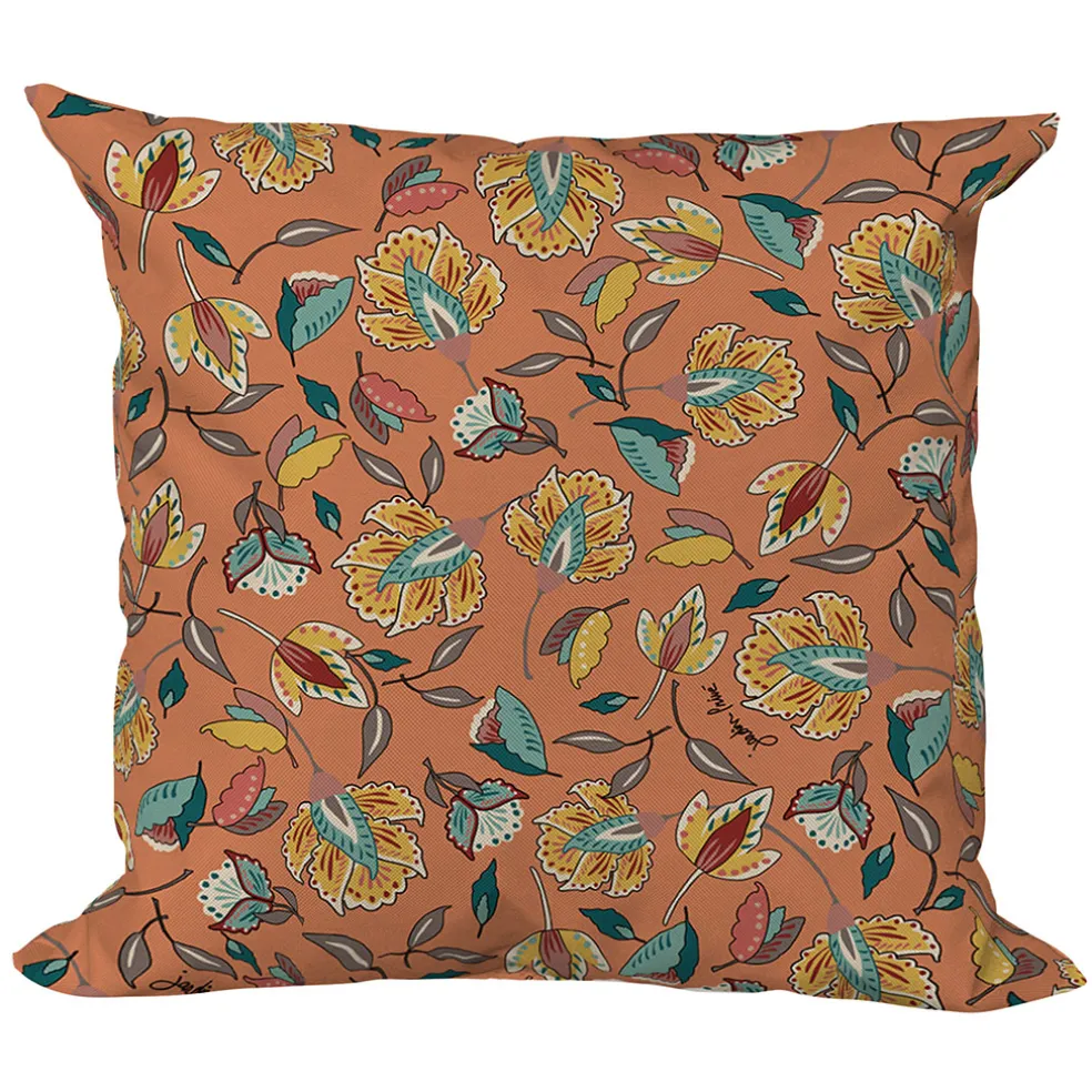 Coussin extérieur en coton terracotta 40x40cm - Kerala