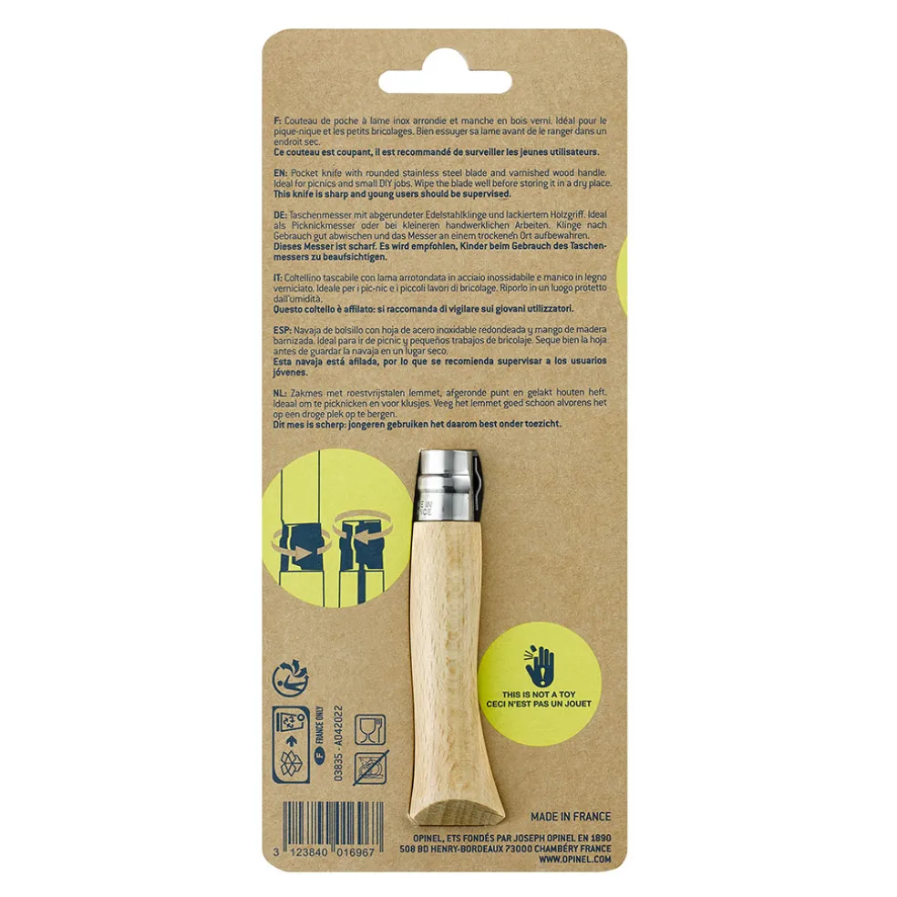 Couteau Mon premier Opinel en hêtre naturel