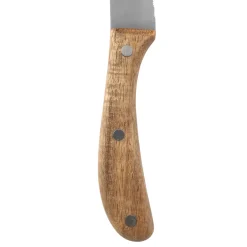 Couteau steak en inox et bois naturel - Ablis