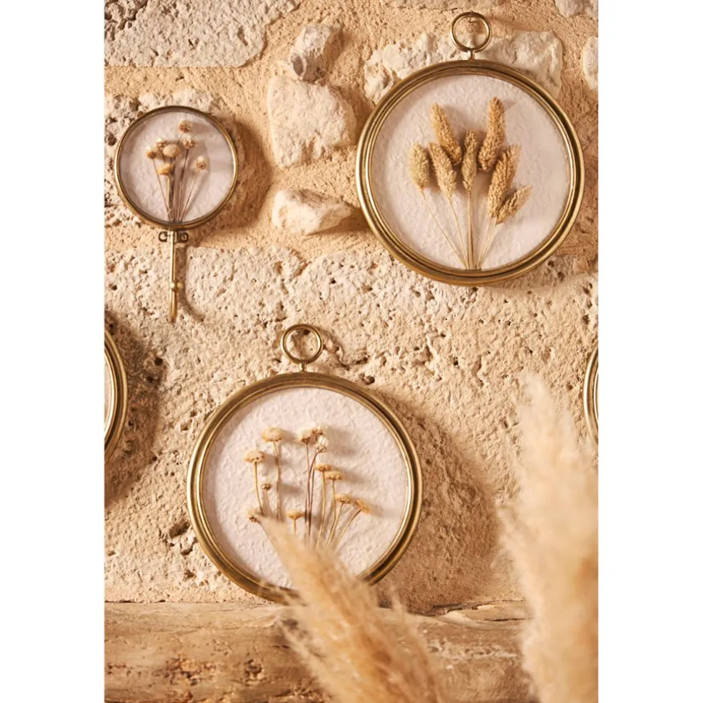 Crochet en fer (x2) fleurs séchées