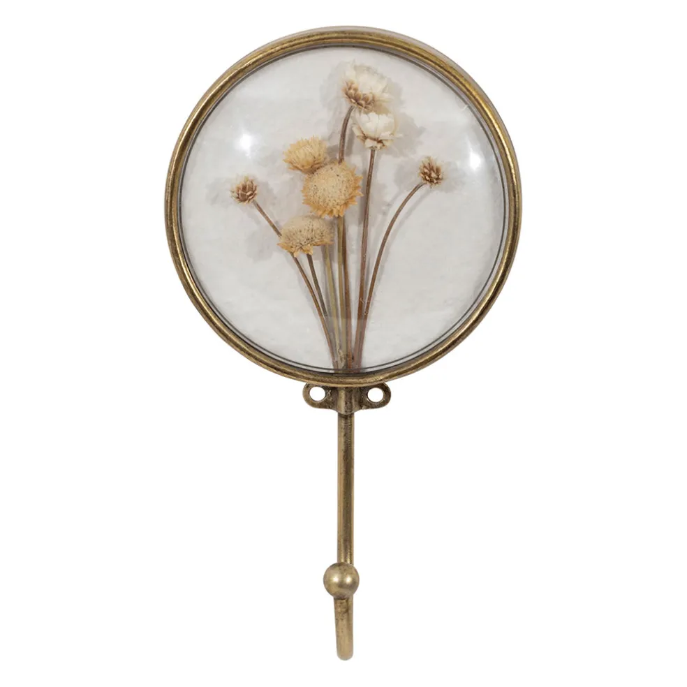 Crochet en fer (x2) fleurs séchées