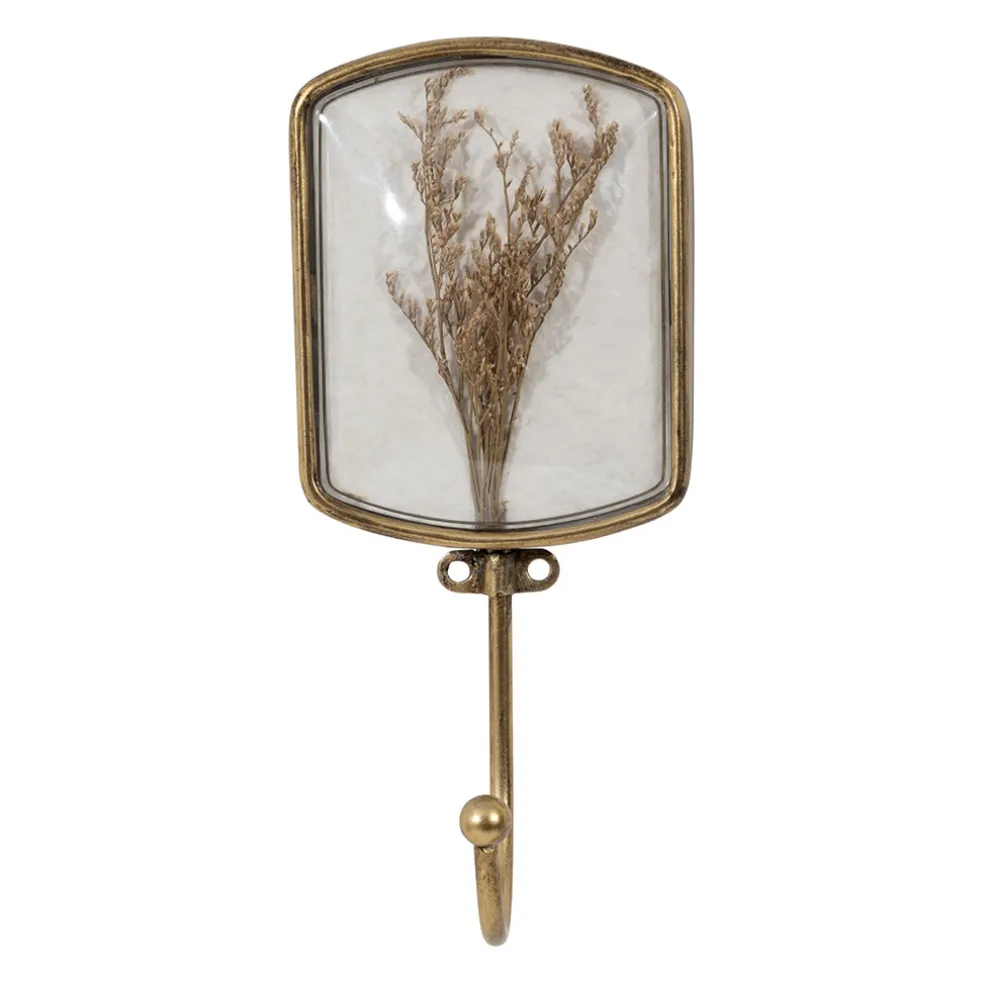 Crochet en fer (x2) fleurs séchées