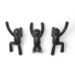 Crochet mural bonhomme noir buddy