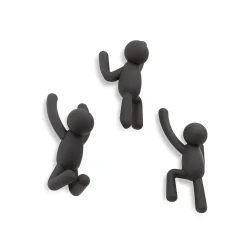 Crochet mural bonhomme noir buddy