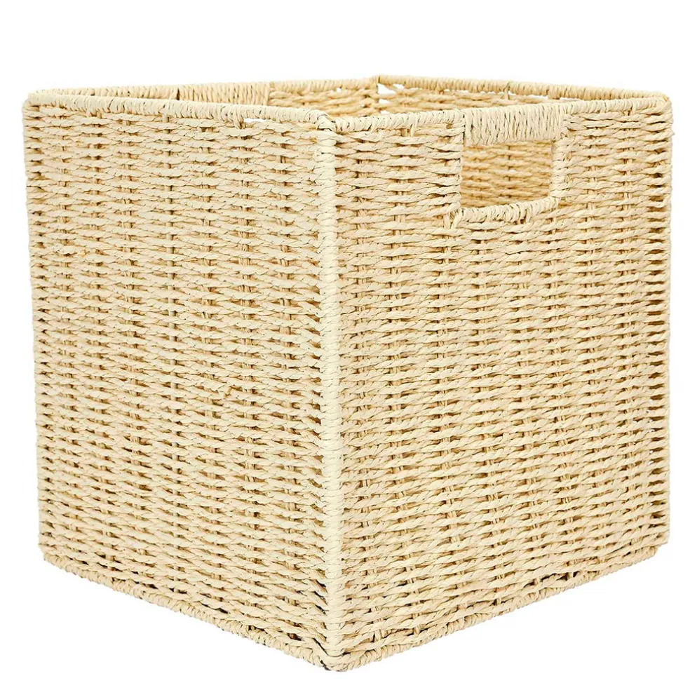 Cube de rangement tresse pliable 30x30xh30cm
