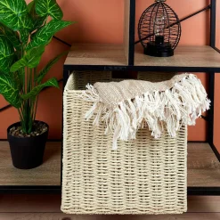 Cube de rangement tresse pliable 30x30xh30cm