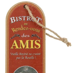 Décapsuleur de poche rouge et jaune - Bistrot Des Amis