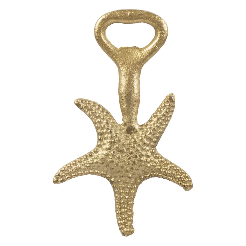 Décapsuleur étoile de mer en fer doré - Etoile Mer