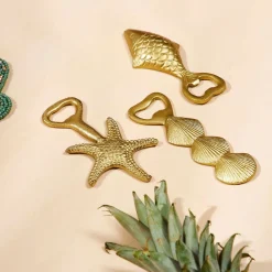 Décapsuleur étoile de mer en fer doré - Etoile Mer