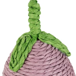 Déco aubergine en corde mauve et vert - P'tit légume