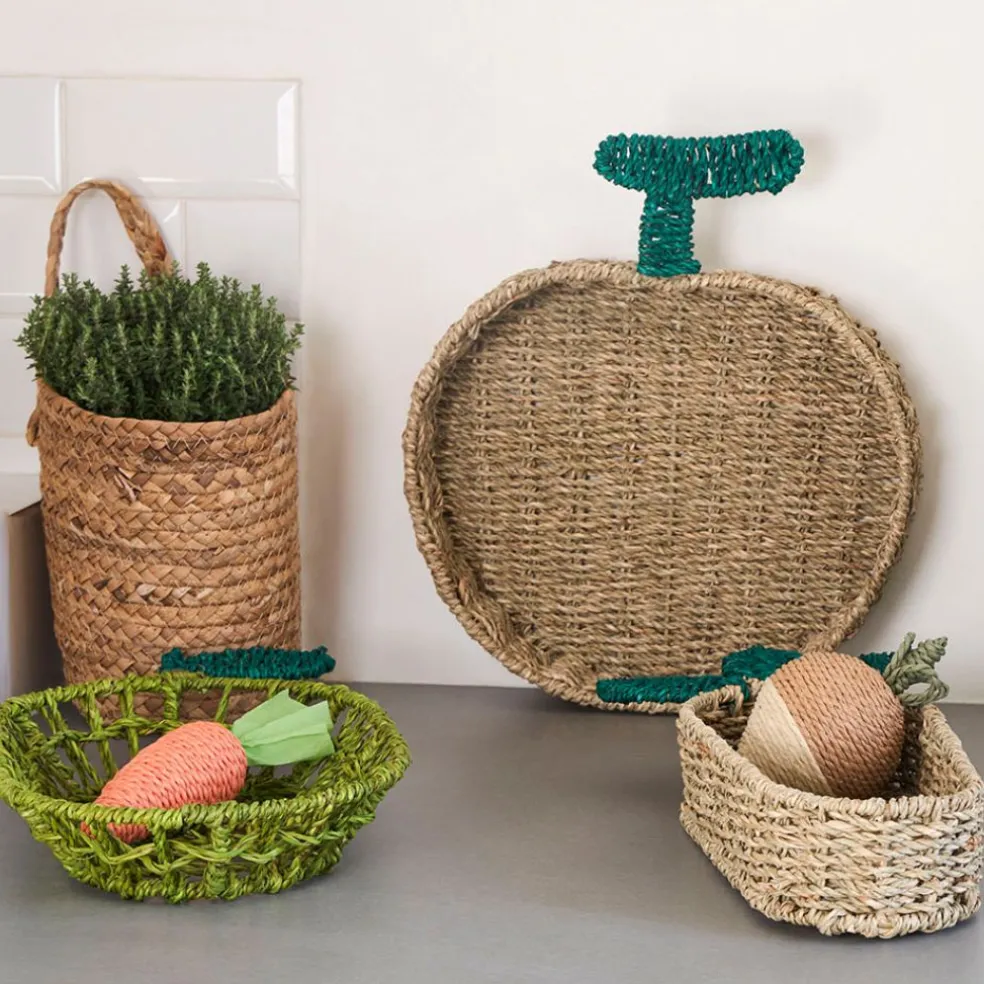 Déco carotte en corde orange et vert - P'tit légume