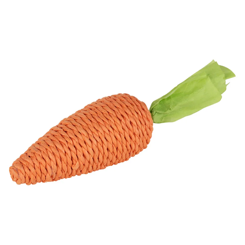 Déco carotte en corde orange et vert - P'tit légume