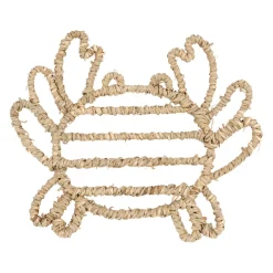 Déco crabe en jonc de mer naturel - borneo