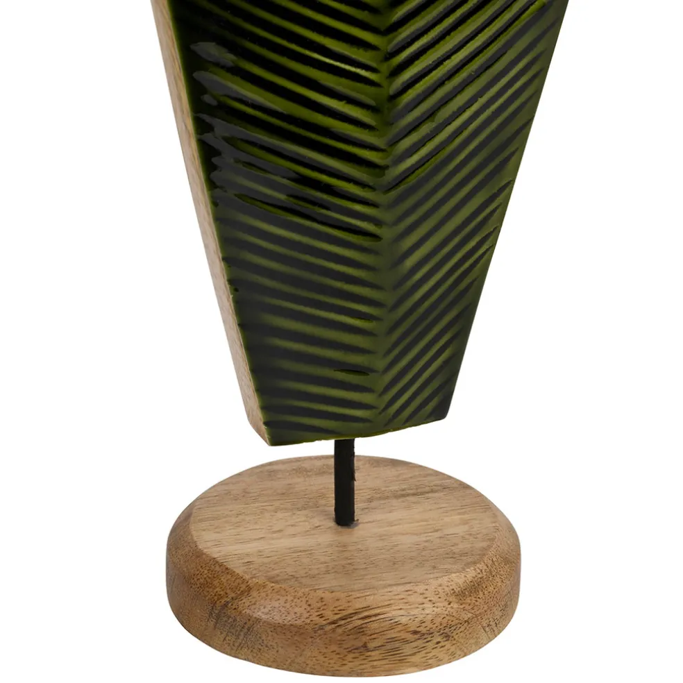 Déco feuille de bananier en manguier vert h62cm - Sanaga