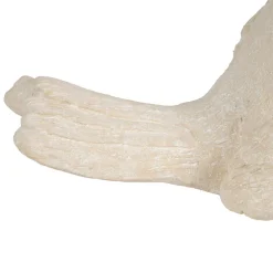 Déco moineau en fibre écru