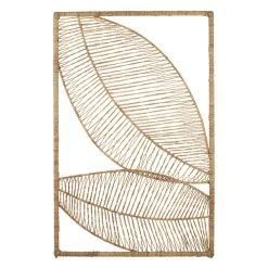 Déco murale feuilles naturelle en jute - floraly