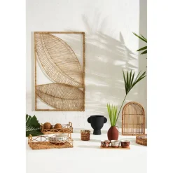 Déco murale feuilles naturelle en jute - floraly