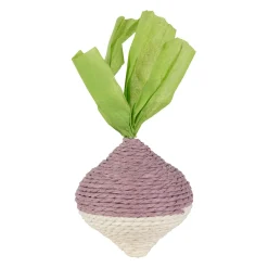 Déco navet en corde mauve et vert - P'tit légume