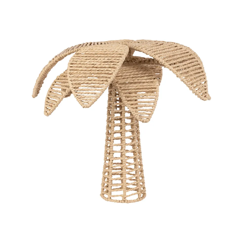 Déco petit palmier en corde et fer naturel h35cm - Palma