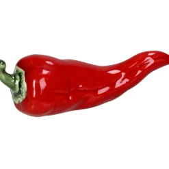 Déco piment en pocelaine rouge