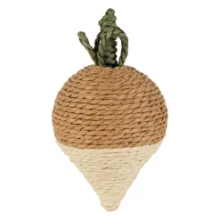 Déco radis en corde brun et beige - P'tit légume