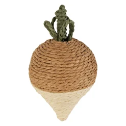 Déco radis en corde brun et beige - P'tit légume