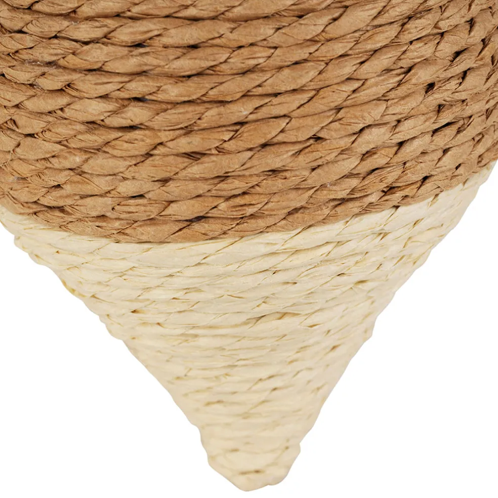 Déco radis en corde brun et beige - P'tit légume