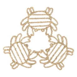 Déco trio de crabes en jonc de mer naturel - borneo