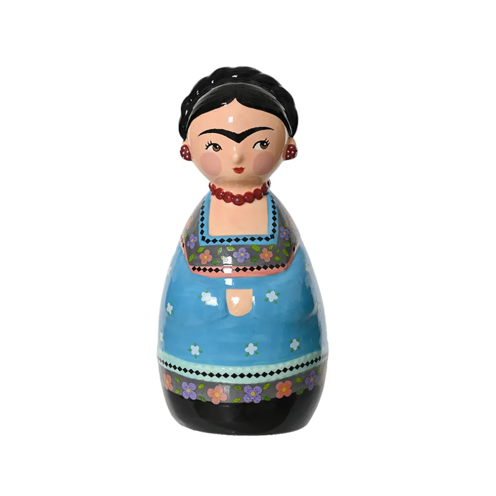 Décoration Frida bleu en dolomite h18cm