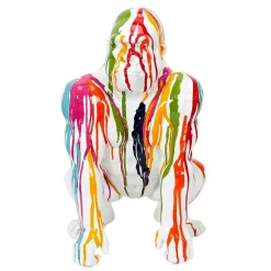 Décoration gorille blanc rainbow