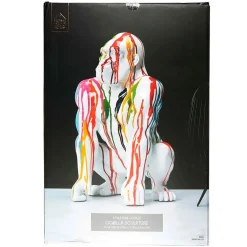 Décoration gorille blanc rainbow