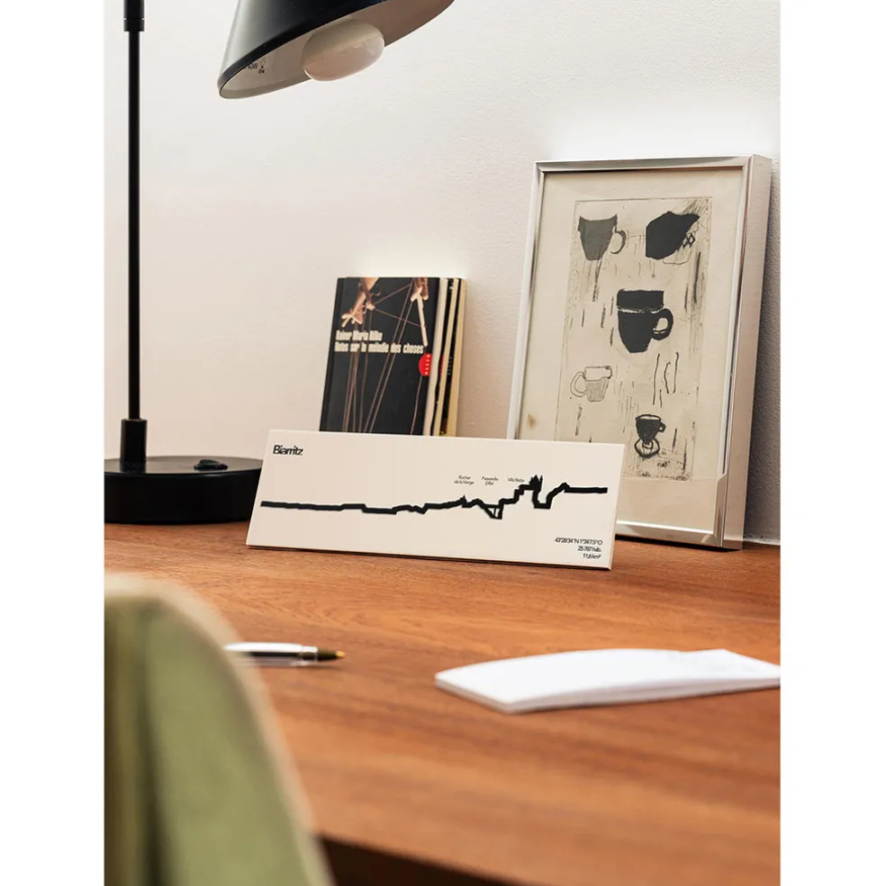 Décoration murale ligne biarritz 50cm noir