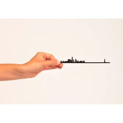 Décoration murale ligne en acier noir NYC L50cm