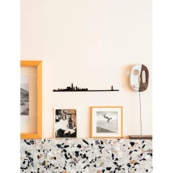 Décoration murale ligne en acier noir NYC L50cm