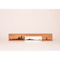 Décoration murale ligne en acier noir NYC L50cm